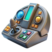 alluring nordic Spaceship cockpit control panel with illuminated buttons with Transparent Background masterfully captured png