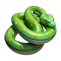 distinctive classic A slithering green tree python with Transparent Background premium png