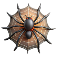 alluring dreamy traditional Spider web with spider spiderweb cropped close with Transparent Background studio quality png