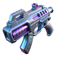 acclaimed artistic Concept art style, isolated cutout of a futuristic weapon, a plasma rifle, with intricate details with Transparent Background luxury png