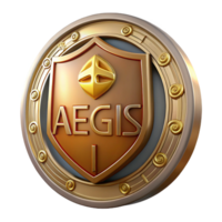 impressive classic Aegis, shield of Zeus and Athena, with Transparent Background precision png