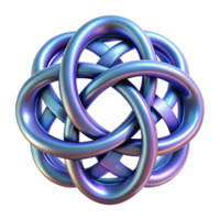 exemplary mid-century An intricate Celtic knot made of interwoven light trails with Transparent Background impeccable png
