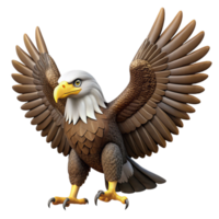 remarkable geometric A majestic Bald Eagle with wings spread, with Transparent Background genuine png