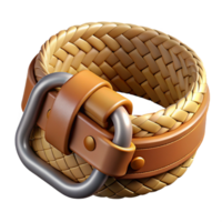 dazzling dreamy elegant Hyper-specific professional render of a tribal woven belt with a metal buckle with Transparent Background flawless png