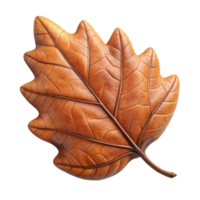 stunning nostalgic organic Photorealistic, hyper-specific, isolated cutout of a single, brown, dried leaf, showing intricate vein patterns and brittle texture with Transparent Background top-tier png