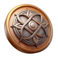 distinctive traditional Concept art style, ultra-detailed, isolated cutout of a single Celtic shield, circular, patterned, hyper-specific with Transparent Background fine detail png