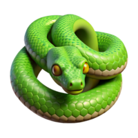 whimsical dramatic A slithering green tree python with Transparent Background exclusive png