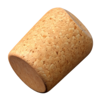 ethereal dramatic Professional render of a single cork, hyper-specific, isolated cutout with Transparent Background high quality png