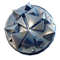 reflective spectacular Hyper-specific concept art style isolated cutout of a single fragmented, shattered mirror reflecting abstract shapes with Transparent Background impeccable png
