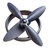glorious unforgettable Hyper-specific, ultra-detailed, professional render of a single, carbon fiber drone propeller, isolated cutout with Transparent Background png