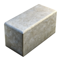 immaculate distinguished Photorealistic, isolated cutout of a single, concrete block with Transparent Background png
