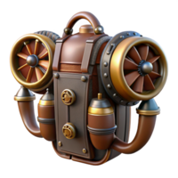 immaculate coveted Ultra-detailed, concept art style rendering of a steampunk bird automaton with articulated wings and clockwork gears Isolated cutout with Transparent Background png