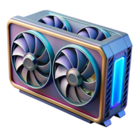 wonderful tranquil urban Graphics card with multiple fans with Transparent Background detailed png