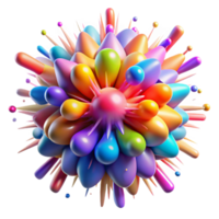 extraordinary abstract A dynamic explosion of particles, colorful and energetic with Transparent Background impeccable png