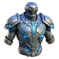 spectaculaire exceptionnel cybernétique armure placage avec complexe conception avec transparent Contexte png