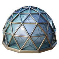 majestic harmonious elegant Geodesic dome structure, with Transparent Background original png