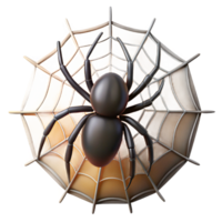 radiant rustic Spider web with spider spiderweb cropped close with Transparent Background precision png