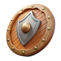 exceptional geometric Isolated cutout, concept art style, tribal warrior's shield, painted wood, animal hide, symbolic markings with Transparent Background exclusive png