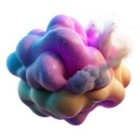 calm dazzling A dynamic, swirling cloud of colorful dust particles with Transparent Background authentic png