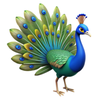 exquisite dynamic industrial A strutting peacock, tail feathers fully displayed with Transparent Background elite png