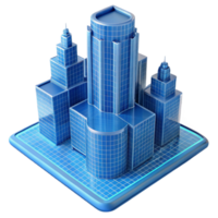 ethereal exquisite Skyscraper blueprint architectural drawing, with Transparent Background elite png