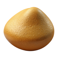 energetic elegant Photorealistic, hyper-specific render of a single, isolated cutout, single grain of sand, highly magnified with Transparent Background handcrafted png