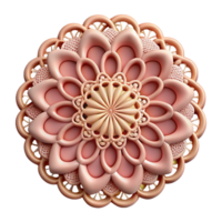 pristine signature Concept art style, isolated cutout of a vintage lace doily with intricate patterns with Transparent Background png