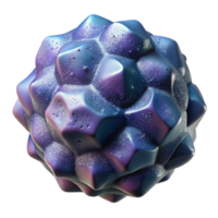 bold vibrant Isolated cutout, professional render of a single, ultra-detailed cosmic dust particle, magnified, hyper-specific crystalline structure with Transparent Background high quality png