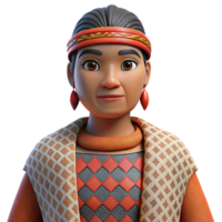 pristine distinctive Hyper-specific, professional render of a tribal woman's elaborately patterned woven cloth, isolated cutout with Transparent Background png