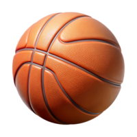 hypnotic memorable Hyper-specific professional render of a basketball with realistic texture and detailed stitching with Transparent Background png
