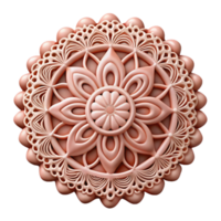 signature rustic Concept art style, isolated cutout of a vintage lace doily with intricate patterns with Transparent Background studio quality png