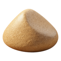 immaculate peaceful impressionist Photorealistic, hyper-specific professional render of a single, isolated, single grain of sand with microscopic detail with Transparent Background refined png