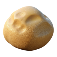 harmonious picturesque Hyper-specific, photorealistic render of an isolated, single, grain of sand with microscopic surface details with Transparent Background professional png