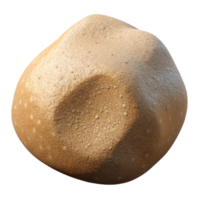 pristine traditional Hyper-specific, photorealistic render of an isolated, single, grain of sand with microscopic surface details with Transparent Background detailed png