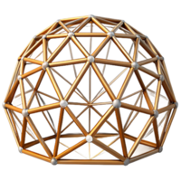 rare abstract Dome geodesic structure framework, with Transparent Background masterfully captured png