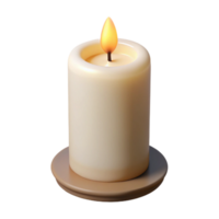 ethereal mesmerizing Photorealistic, isolated cutout of a single unlit white candle, ultra-detailed with Transparent Background gallery standard png