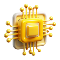 magnificent vintage Abstract Circuitry Isolated with Yellow Energy Stream authentic png