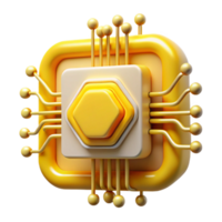 elegant minimalist Abstract Circuitry Isolated with Yellow Energy Stream high quality png