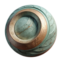 beautiful creative Abstract Circular Shape with Textured Surface Transparent Background authentic png