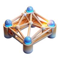 impressive creative Abstract Glowing Bridge Network Cutout Element authentic png