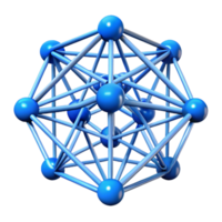 magnificent artistic Abstract Network of Lines Blue Hue Isolated high quality png