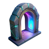 elegant abstract Abstract Portal Isolated with Glowing Edges professional png