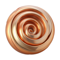 dramatic modern Abstract Spiral Isolated with Pastel Color Palette Transparent Background professional png