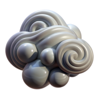 elegant rustic Abstract Storm Clouds Isolated with Swirling Motion genuine png