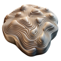 serene artistic Abstract Topographic Contours Isolated on Transparent Background high quality png