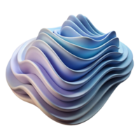 serene creative Abstract Waves Creating Depth Illusion Transparent authentic png