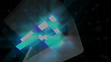 4K Information Computing Technology Background 3D Rendering video