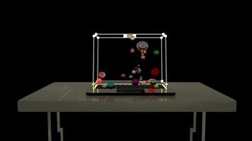 4K Information Computing Technology Bubbles 3D Rendering video