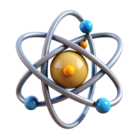 beautiful creative Atomic Structure Nucleus Electrons Transparent Background high resolution png