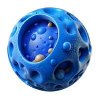 beautiful minimalist Blue Micro Universe in Bubble Cutout Front View professional png